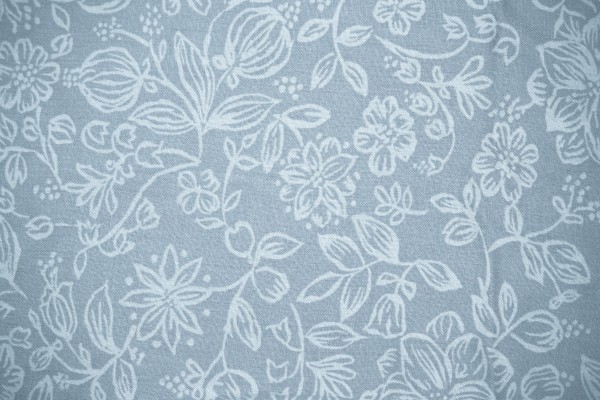 Blue Gray Fabric with Floral Pattern Texture - Free High Resolution Photo