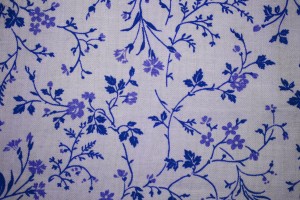 Blue on White Floral Print Fabric Texture - Free High Resolution Photo