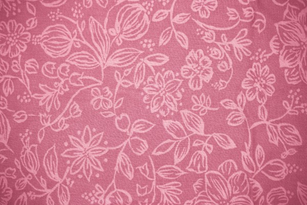 Coral Colored Fabric with Floral Pattern Texture - Free High Resolution Photo