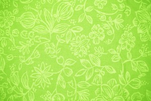 Lime Green Fabric with Floral Pattern Texture - Free High Resolution Photo
