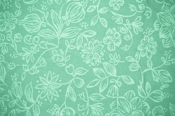 Mint Green Fabric with Floral Pattern Texture - Free High Resolution Photo