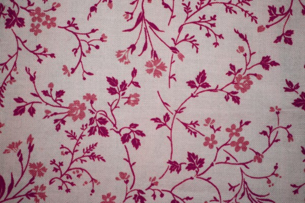 Pink on White Floral Print Fabric Texture - Free High Resolution Photo