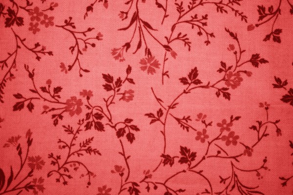Red Floral Print Fabric Texture - Free High Resolution Photo