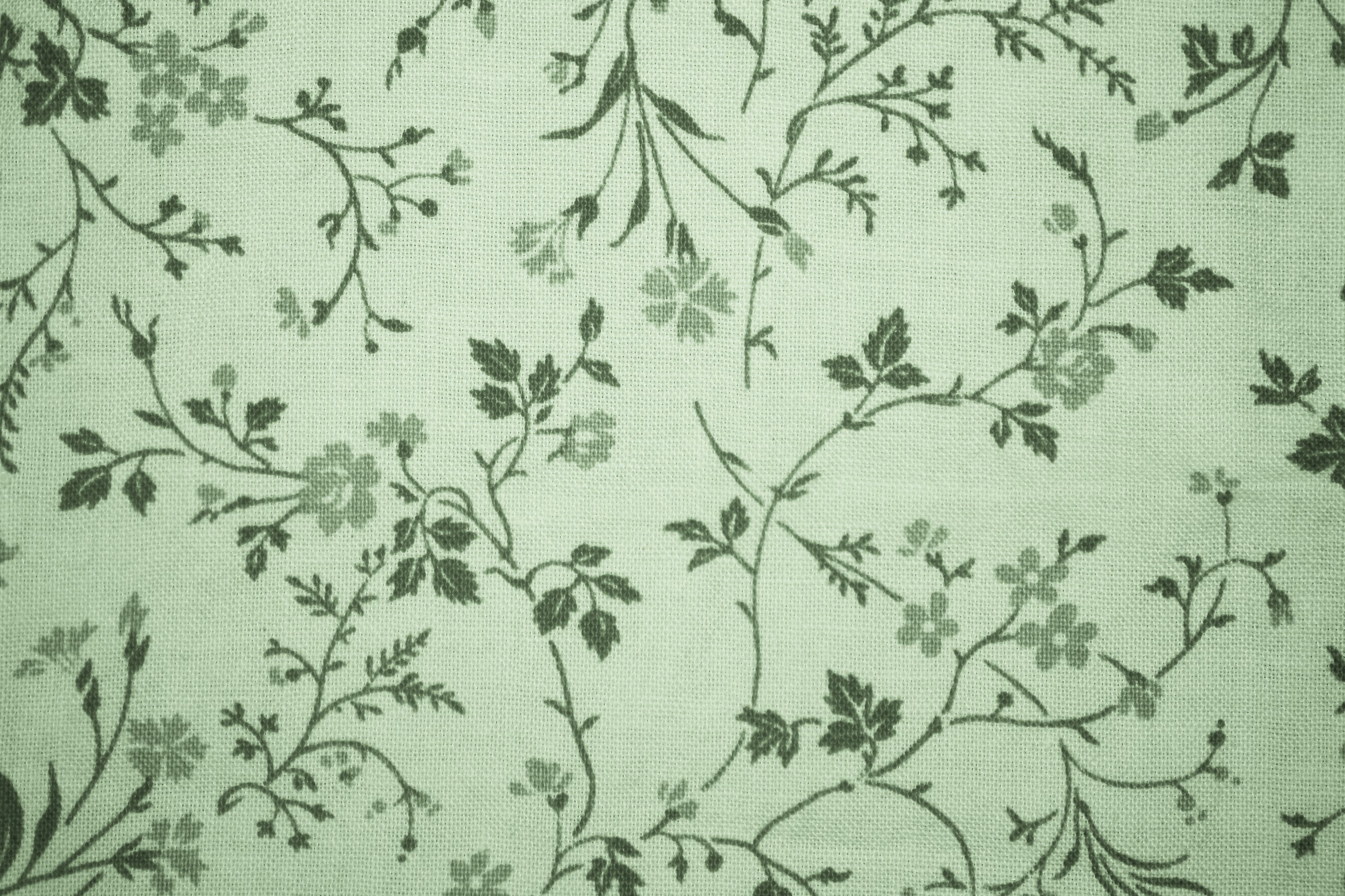 Sage Green Floral Print Fabric Texture Picture | Free Photograph | Photos  Public Domain