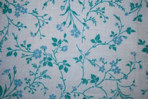 Teal on White Floral Print Fabric Texture - Free High Resolution Photo