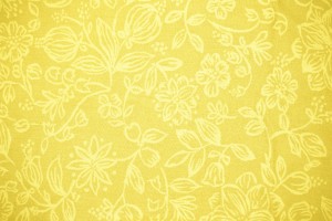 Yellow Fabric with Floral Pattern Texture - Free High Resolution Photo