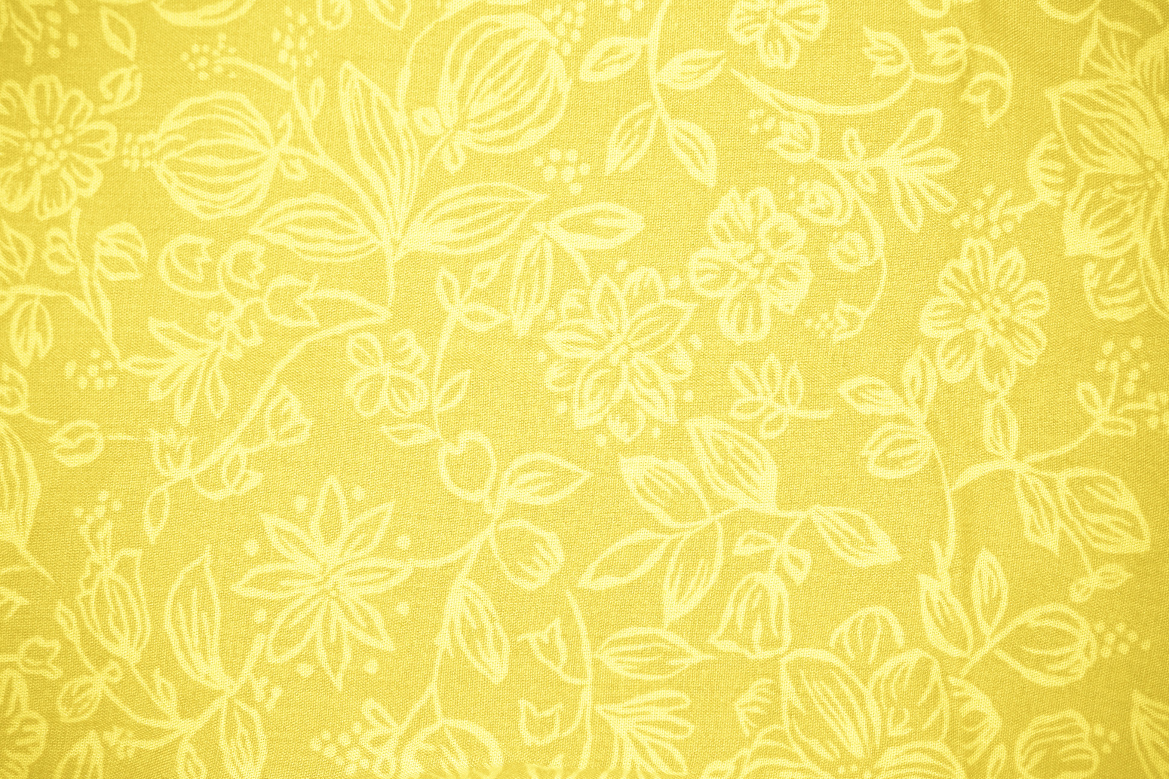 Yellow Fabric with Floral Pattern Texture Picture | Free Photograph |  Photos Public Domain