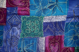 Blue, Green and Magenta Patchwork Fabric Texture - Free High Resolution Photo