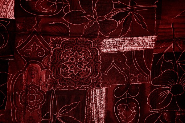 Maroon Patchwork Fabric Texture - Free High Resolution Photo