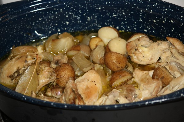Roasted Chicken Pieces with Potatoes and Onions - Free High Resolution Photo