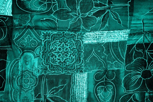 Teal Patchwork Fabric Texture - Free High Resolution Photo
