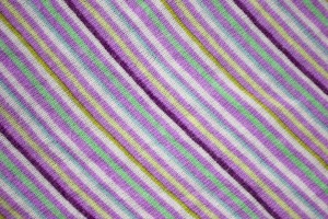 Diagonally Striped Knit Fabric Texture - Violet, Green and Yellow - Free High Resolution Photo