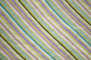 Diagonally Striped Knit Fabric Texture - Yellow, Teal and Purple - Free High Resolution Photo