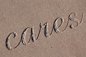 Cares - The Word "Cares" Set in Concrete - Free High Resolution Photo