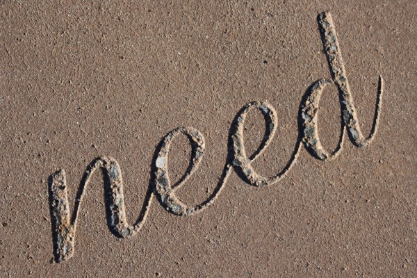 Need – The Word “Need” Set in Concrete - Free High Resolution Photo
