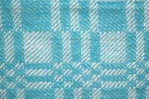 Teal and White Woven Fabric Texture with Squares Pattern - Free High Resolution Photo