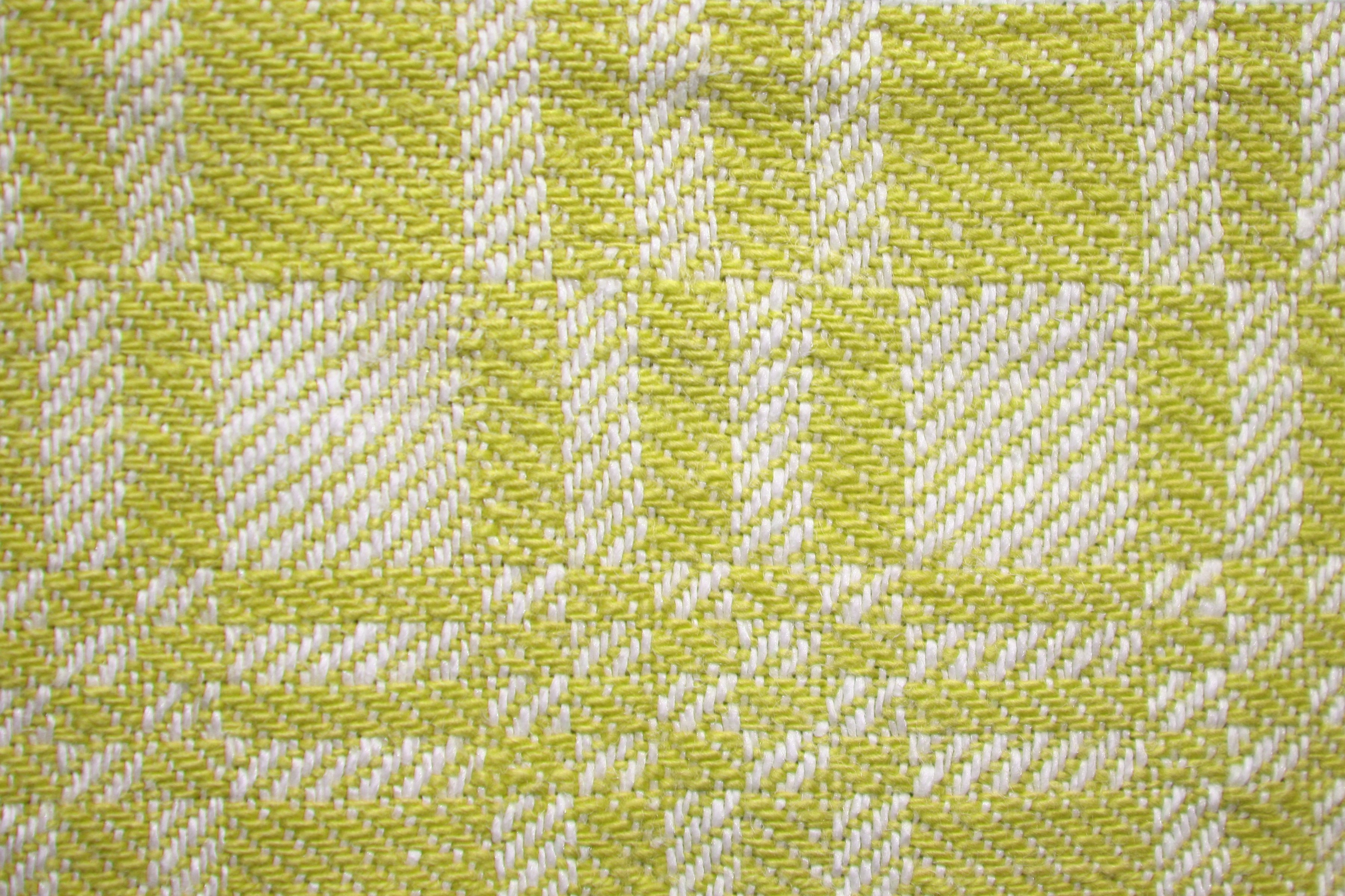Yellow and White Woven Fabric Texture with Squares Pattern Picture ...