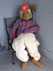 Scarecrow in Lawn Chair Porch Decoration - Free High Resolution Photo