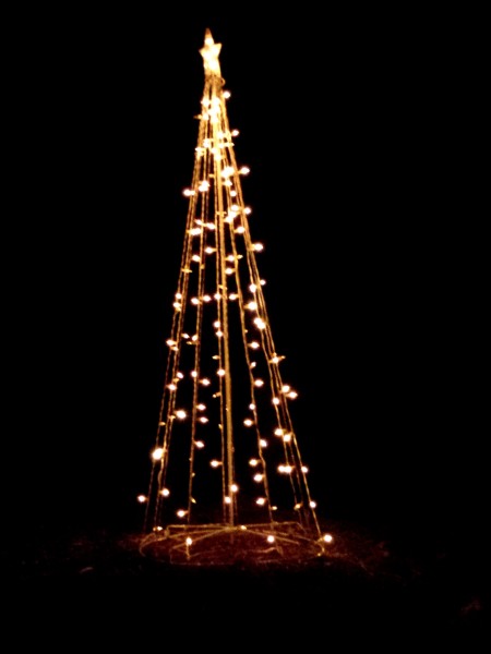 Christmas Lights Shaped like Tree Holiday Yard Decoration - Free High Resolution Photo