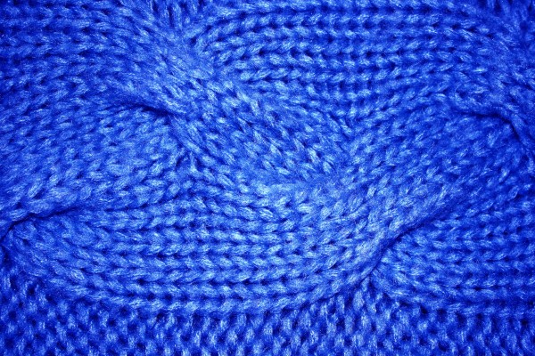 Cobalt Blue Cable Knit Pattern Texture - Free High Resolution Photo