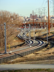 Curving Light Rail Train Tracks - Free High Resolution Photo