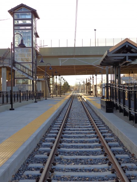 Light Rail Train Tracks and Station - Free High Resolution Photo