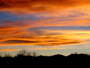 Orange and Blue Sunset over Rolling Hills - Free High Resolution Photo