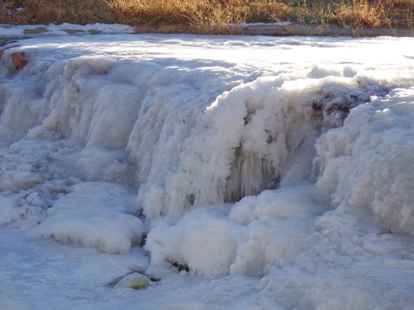 Frozen Waterfall on Winter River - Free High Resolution Photo