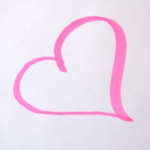 Heart Drawn in Pink Magic Marker - Free High Resolution Photo