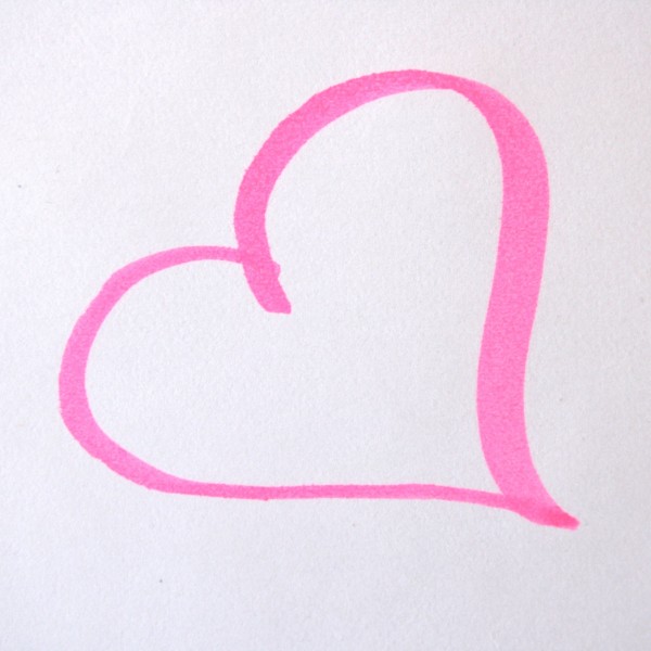 Heart Drawn in Pink Magic Marker - Free High Resolution Photo