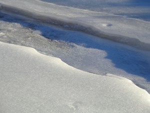 Snow and Ice Covering Frozen Stream in Winter - Free High Resolution Photo