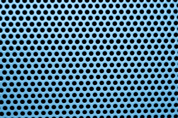 Light Blue Metal Mesh with Round Holes Texture - Free High Resolution Photo