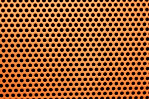 Orange Metal Mesh with Round Holes Texture - Free High Resolution Photo
