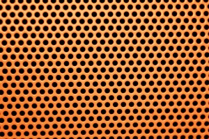 Orange Metal Mesh with Round Holes Texture - Free High Resolution Photo