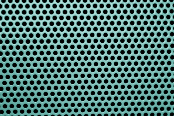 Teal Metal Mesh with Round Holes Texture - Free High Resolution Photo