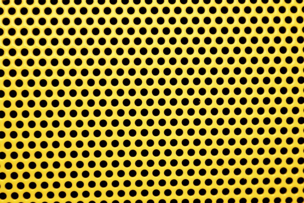 Yellow Metal Mesh with Round Holes Texture - Free High Resolution Photo