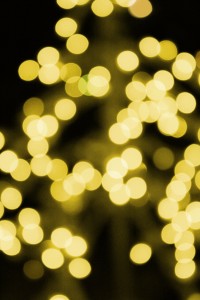 Gold Christmas Lights - Free High Resolution Photo