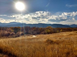 Autumn Sun over Prairie and Mountain Landscape - Free High Resolution Image