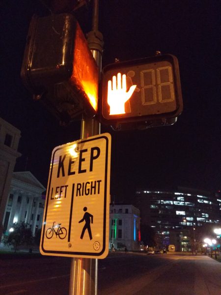 Lighted Pedestrian Cross Signal at Night - Free High Resolution Photo