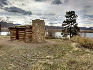 Log Cabin with Stone Chimney and Sod Roof - Free High Resolution Photo