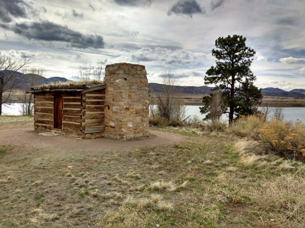 Log Cabin with Stone Chimney and Sod Roof - Free High Resolution Photo 