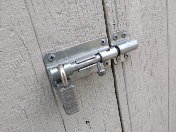 Padlocked Sliding Bolt Latch - Free High Resolution Photo 