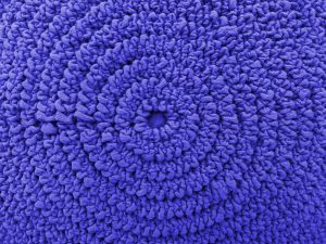Gathered Blue Fabric in Concentric Circles Texture - Free High Resolution Photo