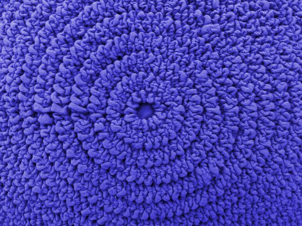 Gathered Blue Fabric in Concentric Circles Texture - Free High Resolution Photo 