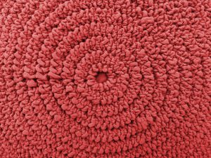 Gathered Red Fabric in Concentric Circles Texture - Free High Resolution Photo