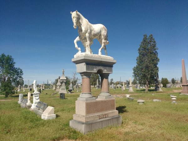 Horse Sculpture atop Gravestone in old Cemetery - Free High Resolution Photo