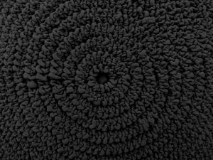 Gathered Black Fabric in Concentric Circles Texture - Free High Resolution Photo