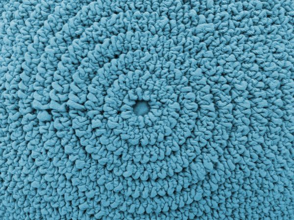 Gathered Light Blue Fabric in Concentric Circles Texture - Free High Resolution Photo