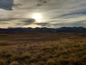 Sun Hanging Low over the Mountains - Free High Resolution Photo