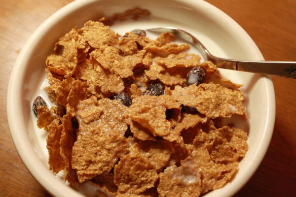 Bowl of Raisin Bran Breakfast Cereal - Free High Resolution Photo